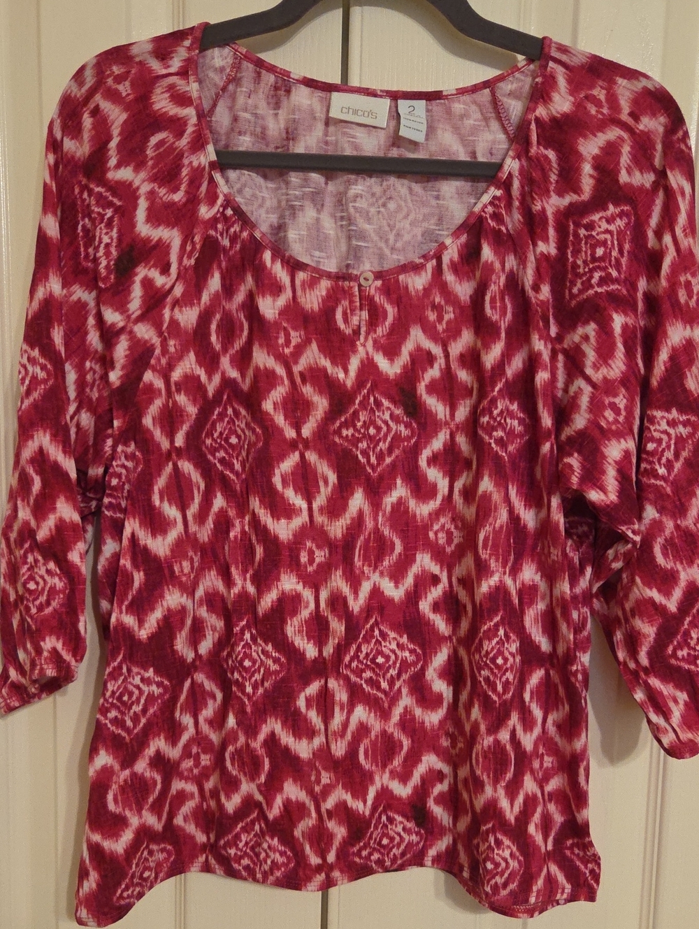 🚦3for$15🚦Chicos Ikat Pullover Peasant Top